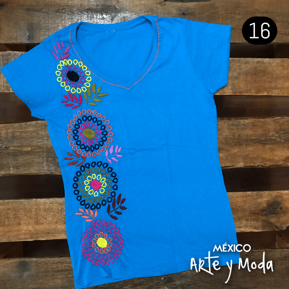 Playera Bordada a Mano - MÉXICO ARTE Y MODA - Playera Bordada