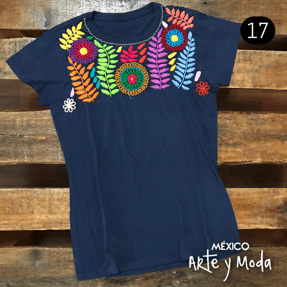 Playera Bordada a Mano - MÉXICO ARTE Y MODA - Playera Bordada