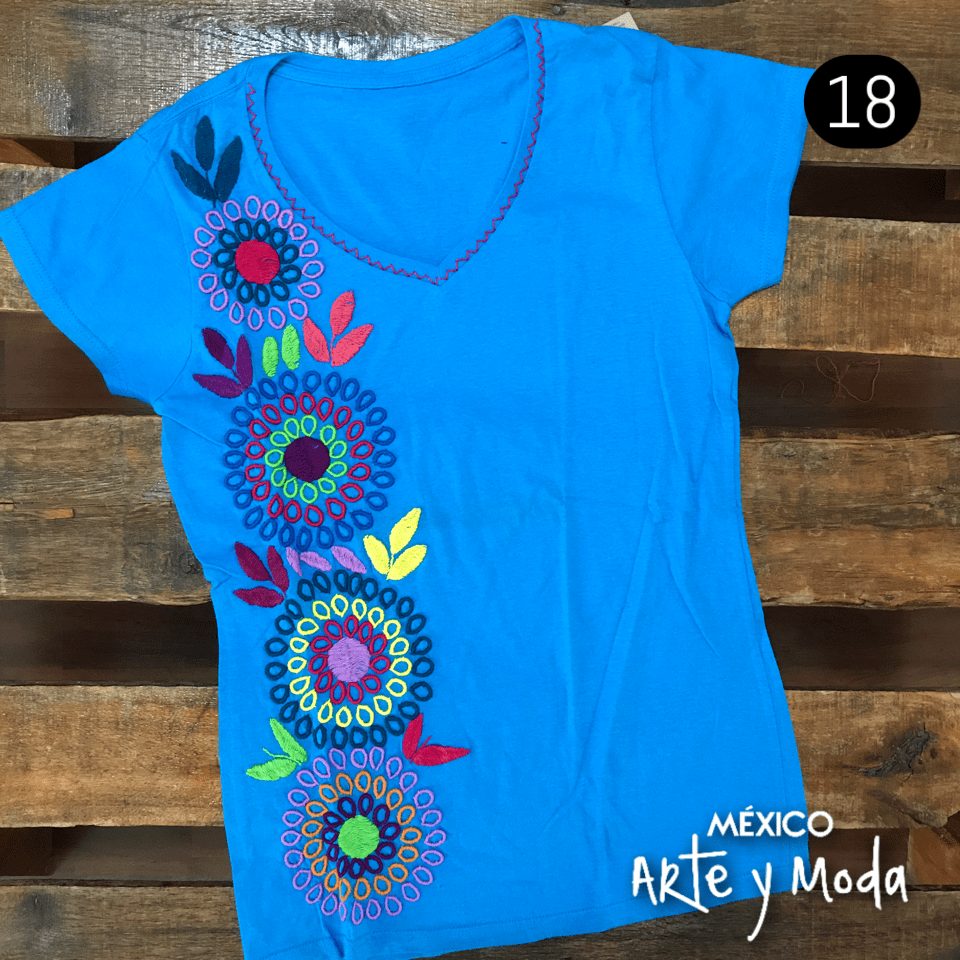 Playera Bordada a Mano - MÉXICO ARTE Y MODA - Playera Bordada