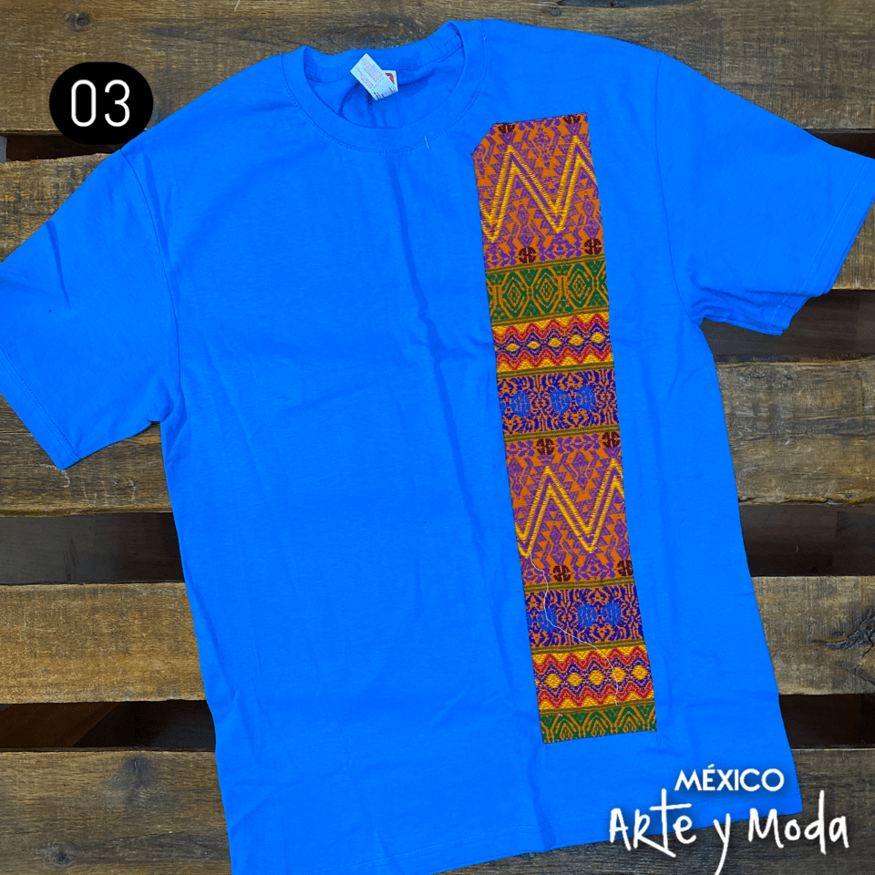 Playera Bordada Caballero - MÉXICO ARTE Y MODA - Playera Caballero