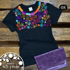 Playera Espirales - MÉXICO ARTE Y MODA - Playera Bordada