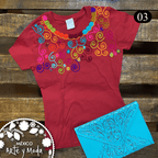 Playera Espirales - MÉXICO ARTE Y MODA - Playera Bordada