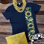 Playera Girasoles - MÉXICO ARTE Y MODA - Playera Bordada