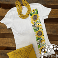 Playera Girasoles - MÉXICO ARTE Y MODA - Playera Bordada