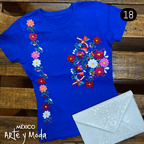 Playera Tehuacán Bordado Fino - MÉXICO ARTE Y MODA - Playera Bordada