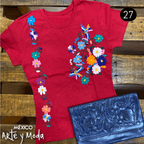 Playera Tehuacán Bordado Fino - MÉXICO ARTE Y MODA - Playera Bordada