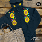 Sudadera Bordada con Cierre - MÉXICO ARTE Y MODA - Sudaderas y Suéteres