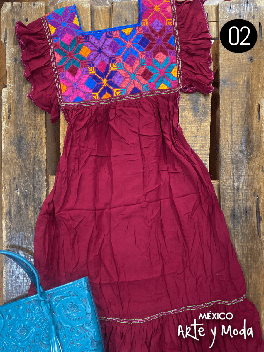 Tunica Estrella Rayon - MÉXICO ARTE Y MODA - Vestido Bordado