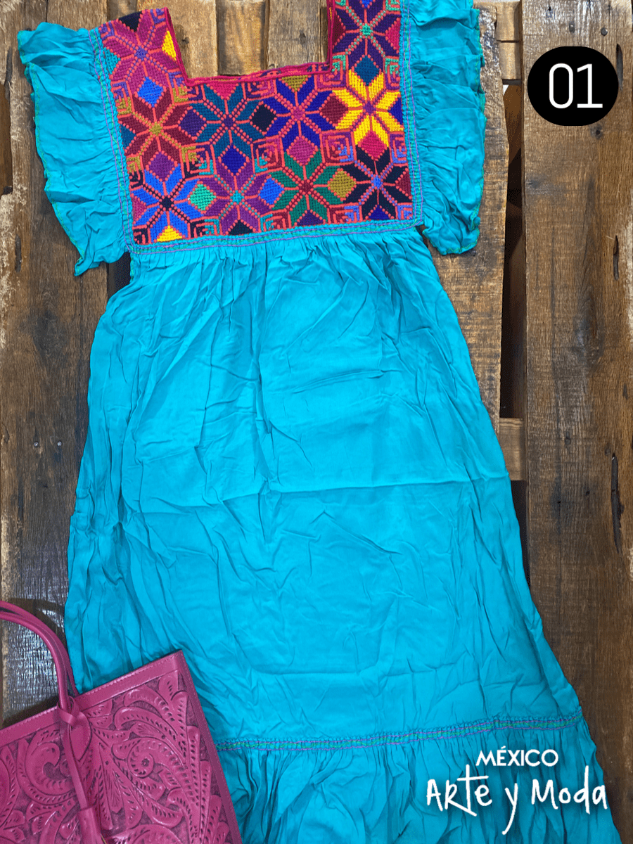 Tunica Estrella Rayon - MÉXICO ARTE Y MODA - Vestido Bordado