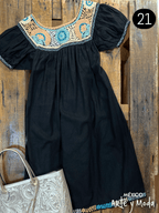 Vestido Aguacatenango Lino - MÉXICO ARTE Y MODA - Vestido Bordado