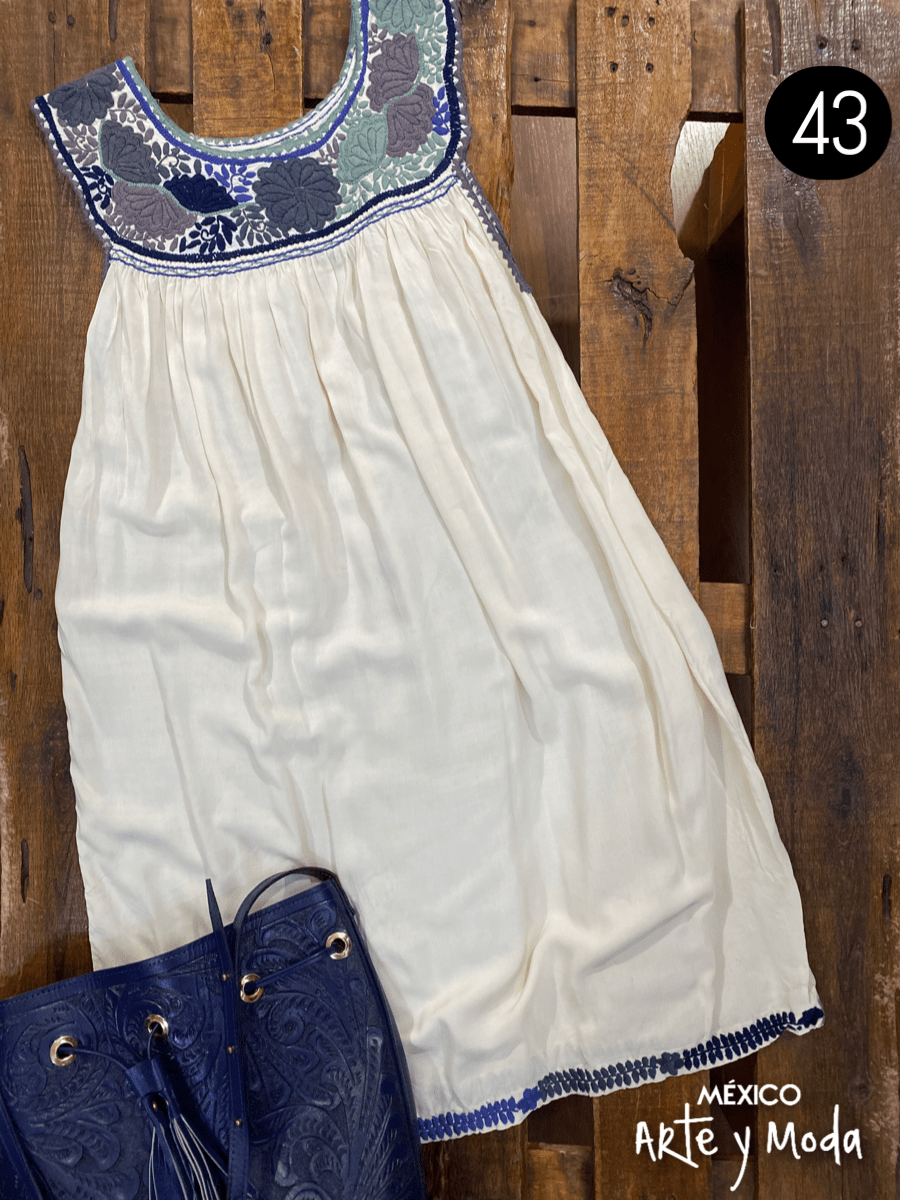 Vestido Aguacatenango Rayon - MÉXICO ARTE Y MODA - Vestido Bordado