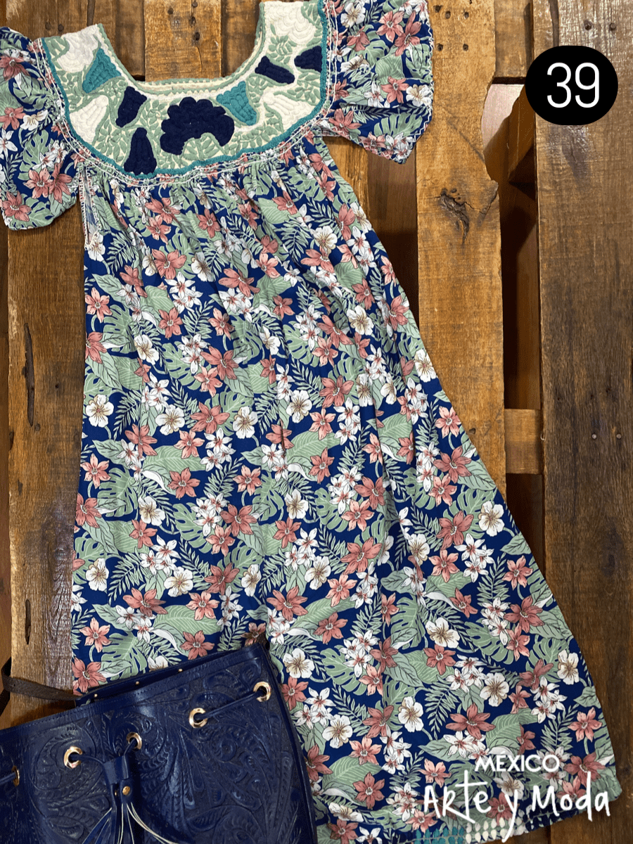 Vestido Aguacatenango Rayon - MÉXICO ARTE Y MODA - Vestido Bordado