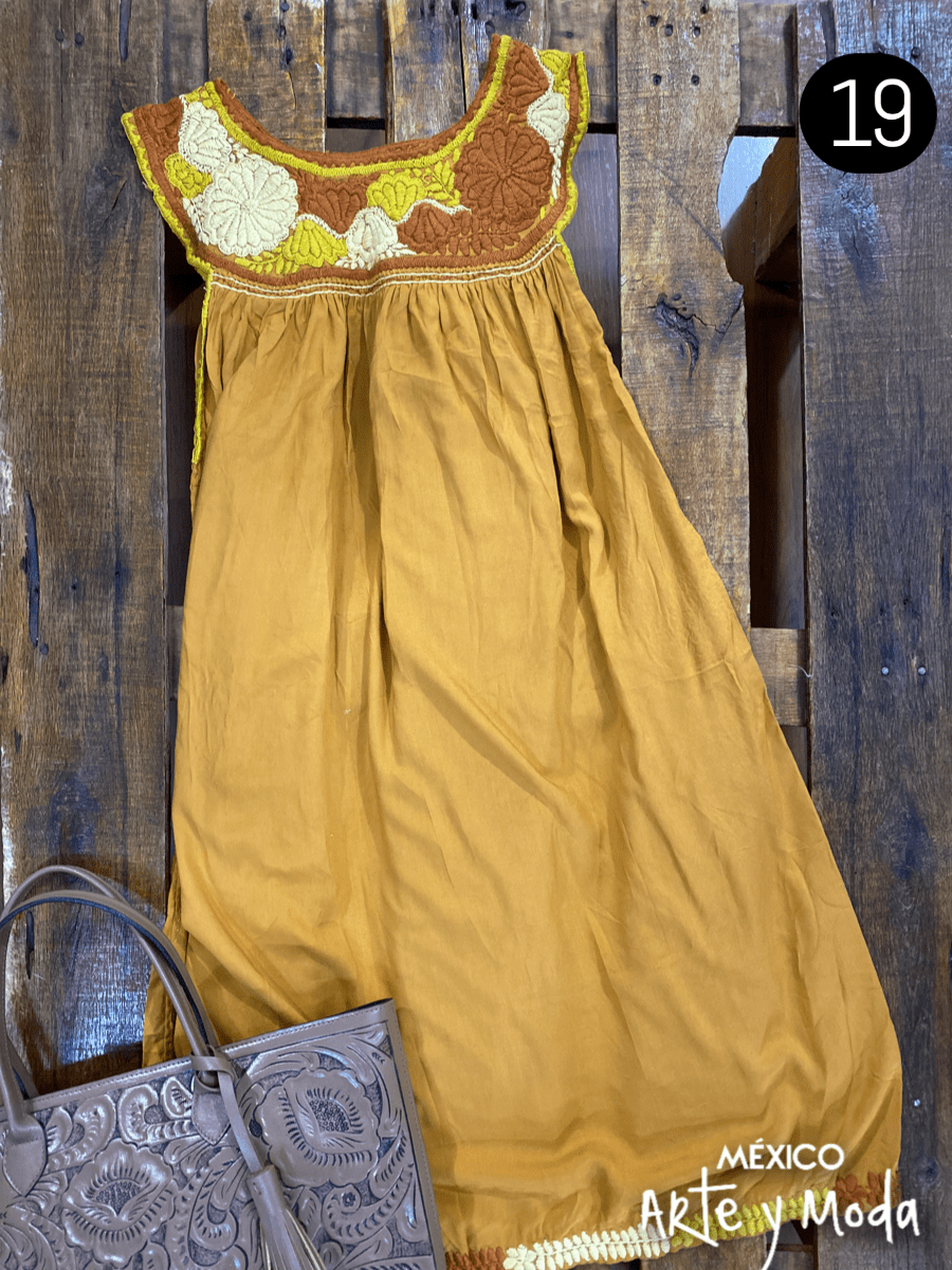 Vestido Aguacatenango Rayon - MÉXICO ARTE Y MODA - Vestido Bordado