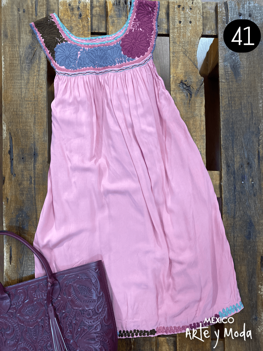 Vestido Aguacatenango Rayon - MÉXICO ARTE Y MODA - Vestido Bordado