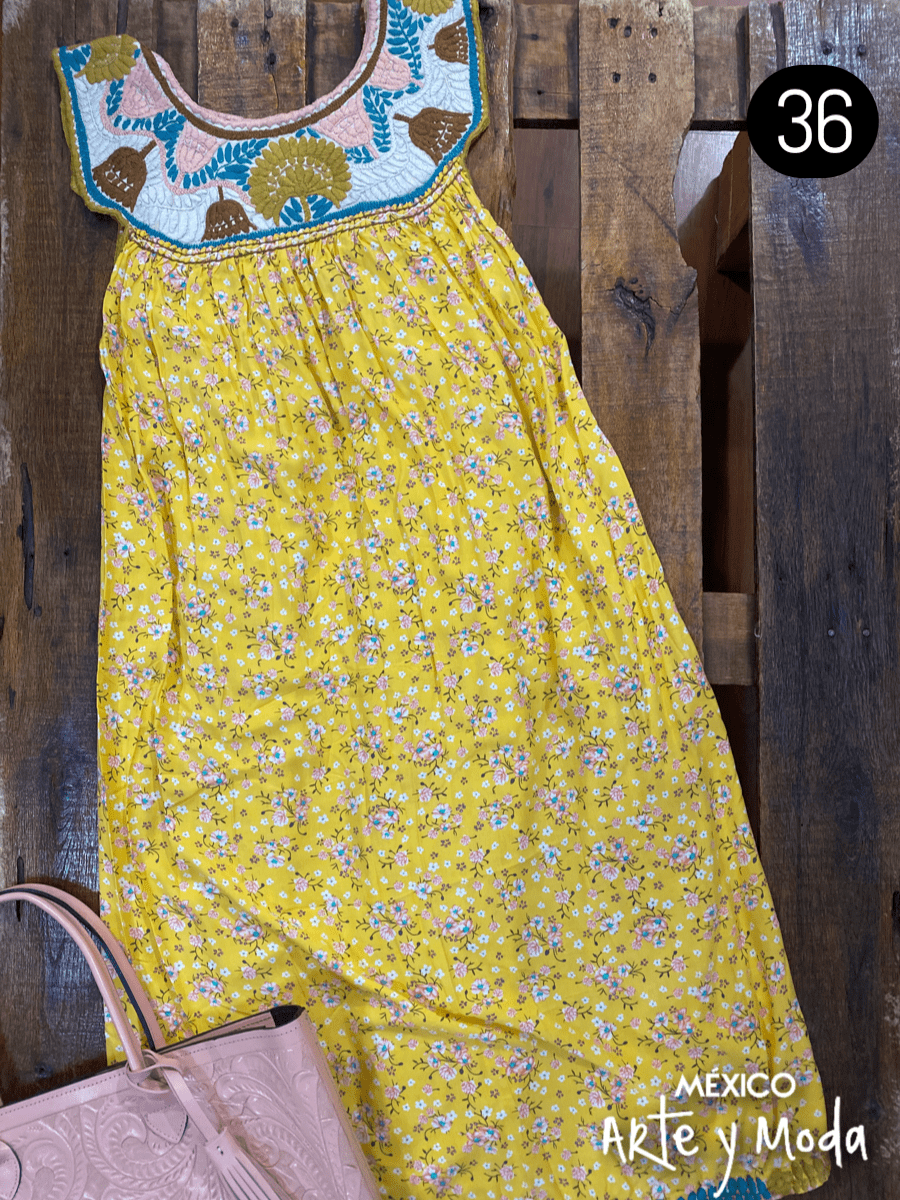 Vestido Aguacatenango Rayon - MÉXICO ARTE Y MODA - Vestido Bordado