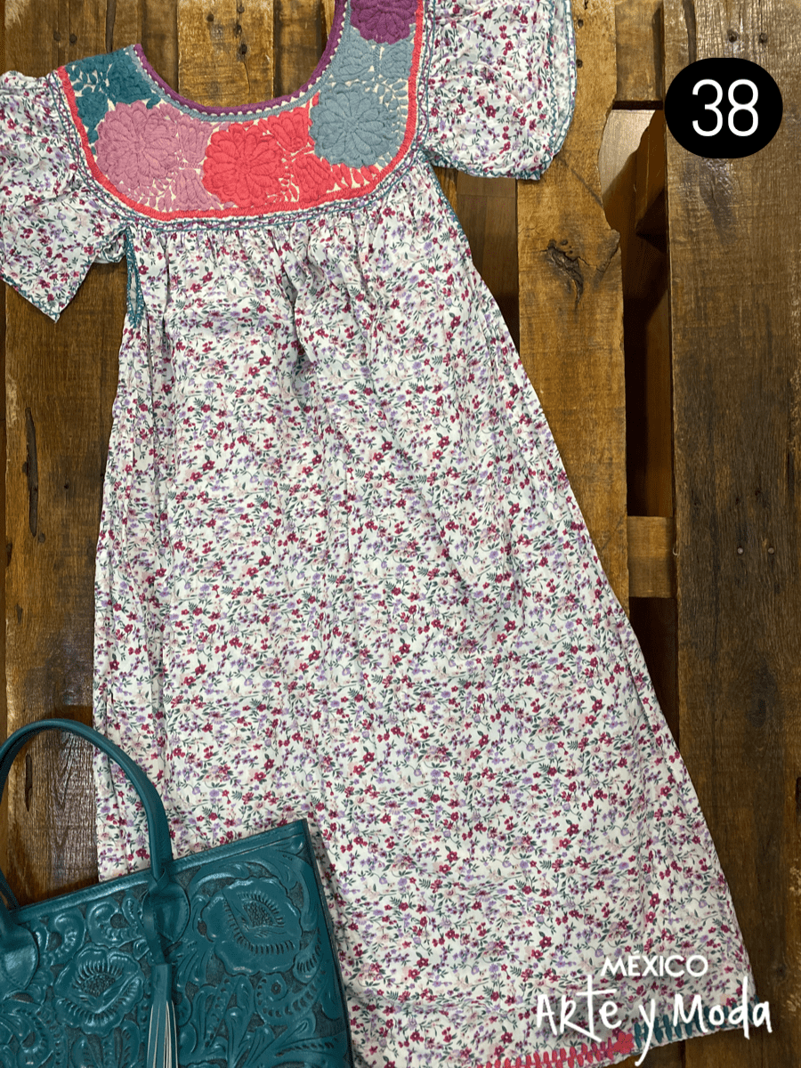 Vestido Aguacatenango Rayon - MÉXICO ARTE Y MODA - Vestido Bordado