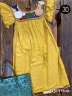 Vestido Aguacatenango Rayon - MÉXICO ARTE Y MODA - Vestido Bordado