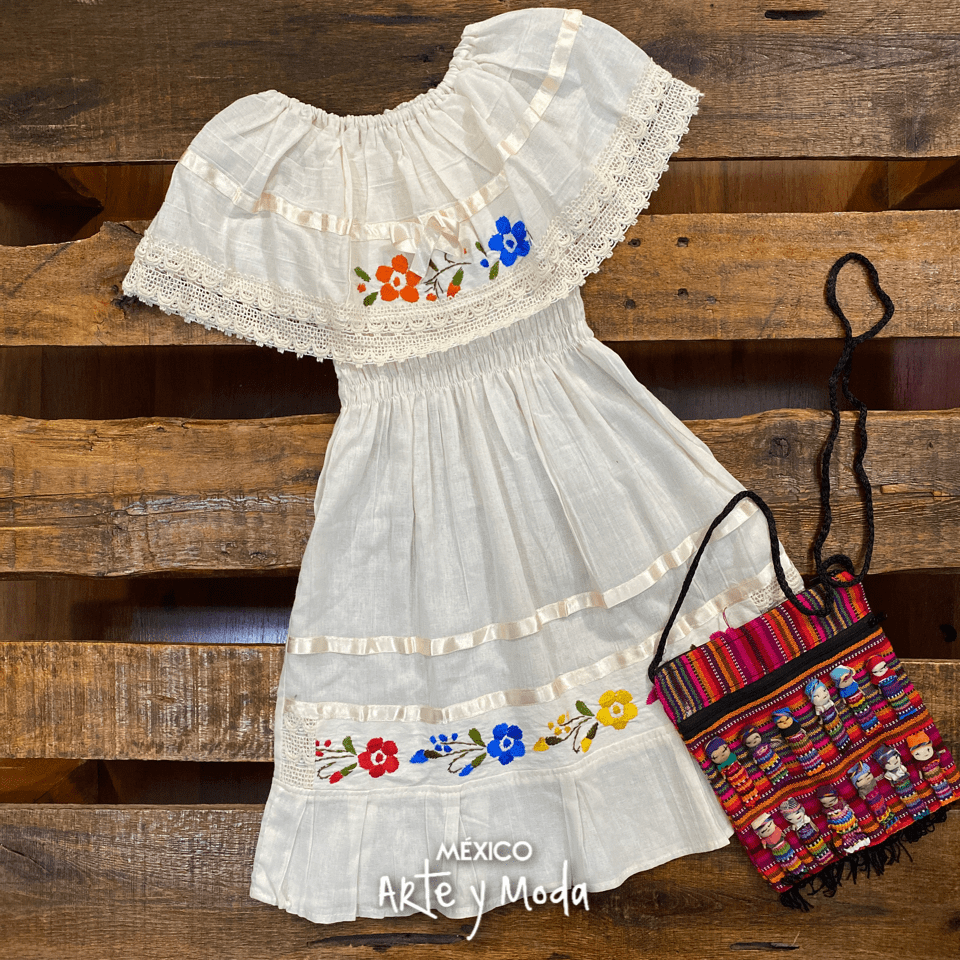 Vestido Campesino Infantil - MÉXICO ARTE Y MODA - Vestido Infantil