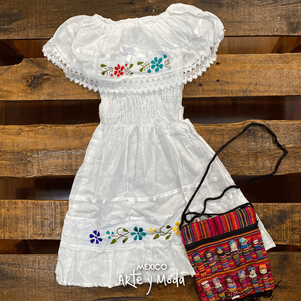 Vestido Campesino Infantil - MÉXICO ARTE Y MODA - Vestido Infantil