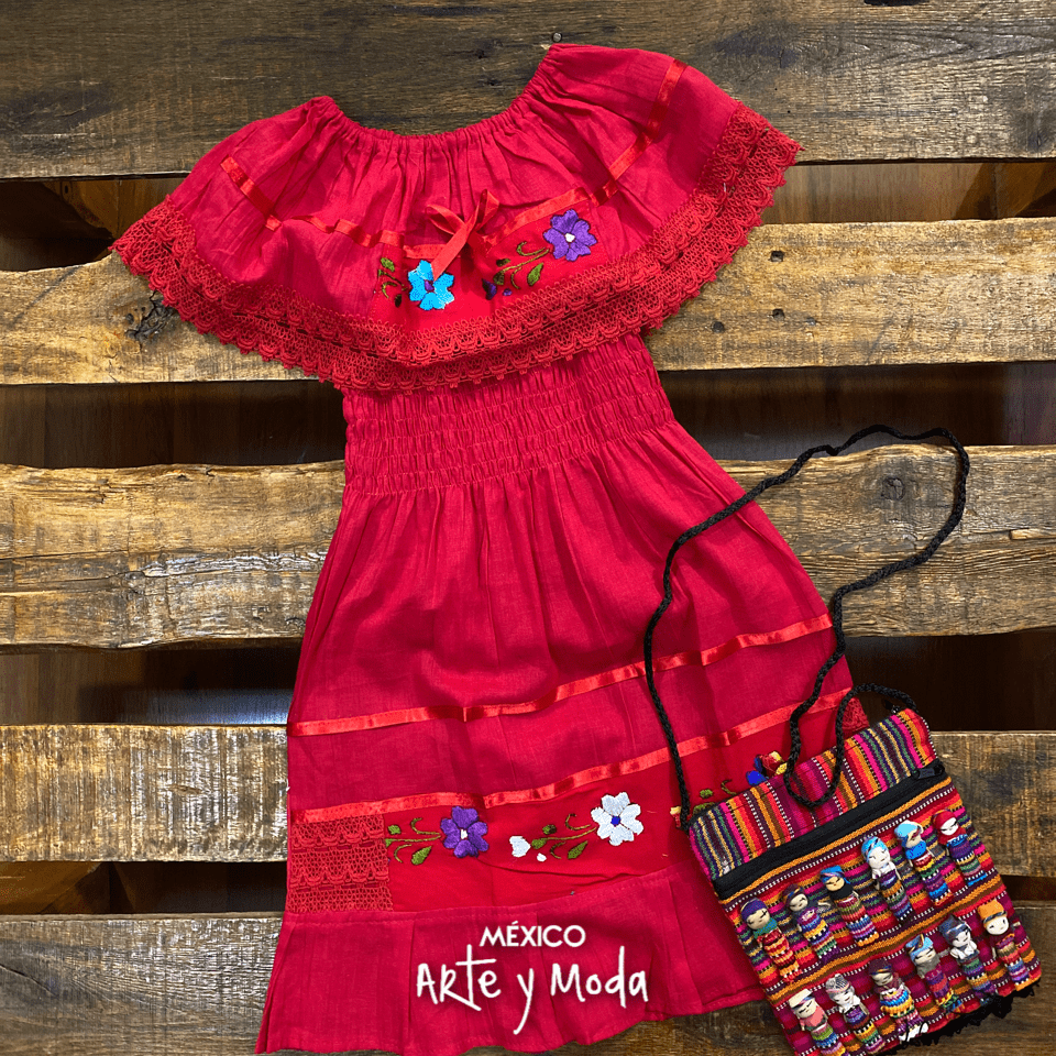 Vestido Campesino Infantil - MÉXICO ARTE Y MODA - Vestido Infantil