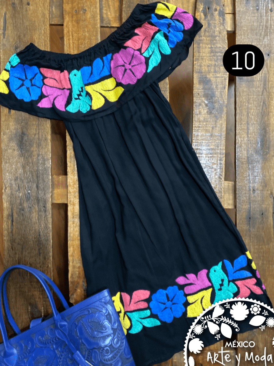 Vestido Campesino Tuxtepec - MÉXICO ARTE Y MODA - Vestido Bordado