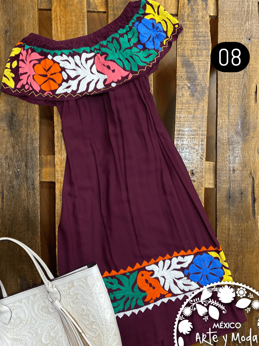 Vestido Campesino Tuxtepec - MÉXICO ARTE Y MODA - Vestido Bordado