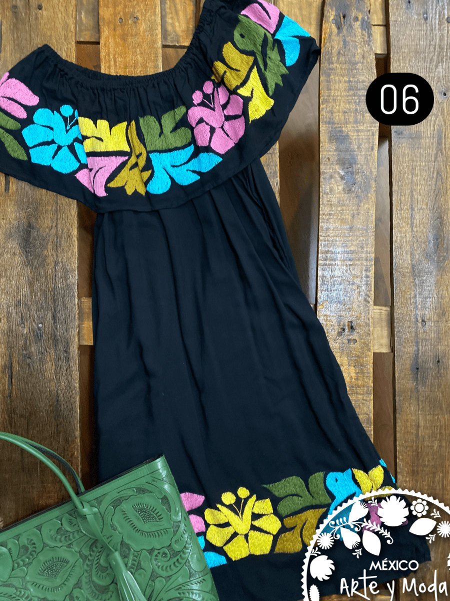 Vestido Campesino Tuxtepec - MÉXICO ARTE Y MODA - Vestido Bordado