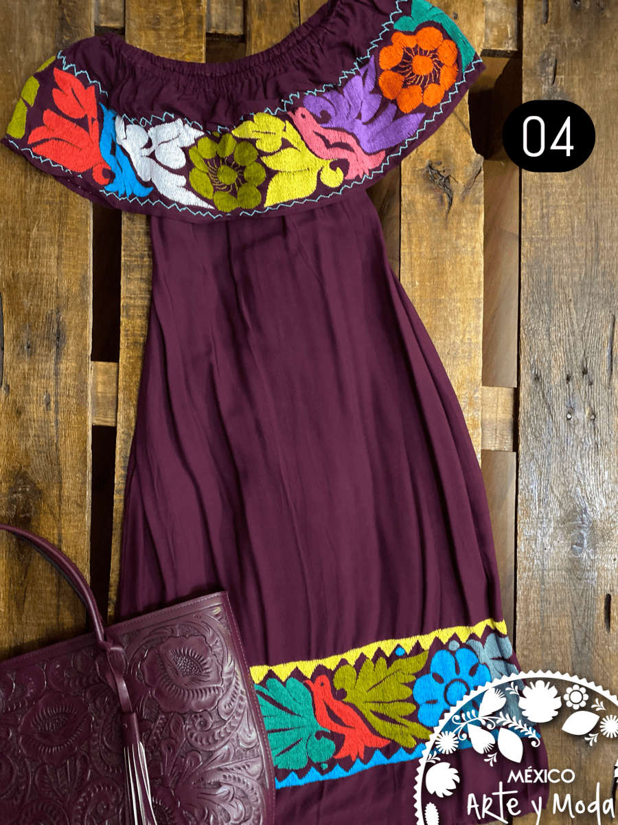 Vestido Campesino Tuxtepec - MÉXICO ARTE Y MODA - Vestido Bordado