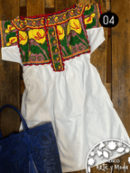 Vestido Chatina Corto - MÉXICO ARTE Y MODA - Vestido Bordado