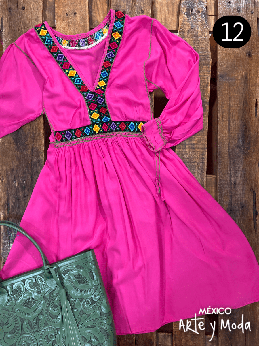 Vestido Cruz Rayon - MÉXICO ARTE Y MODA - Vestido Bordado