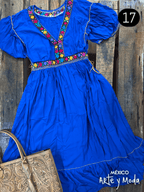 Vestido Cruz Rayon - MÉXICO ARTE Y MODA - Vestido Bordado