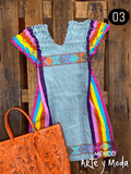 Vestido Deshilado Trenzado - MÉXICO ARTE Y MODA - Vestido Bordado