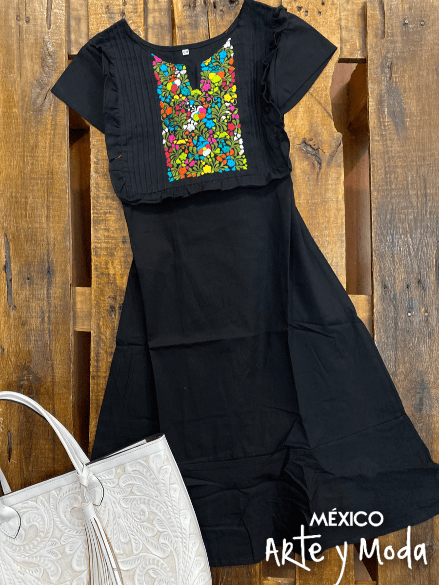 Vestido Español Sastre - MÉXICO ARTE Y MODA - Vestido Bordado