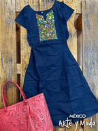 Vestido Español Sastre - MÉXICO ARTE Y MODA - Vestido Bordado