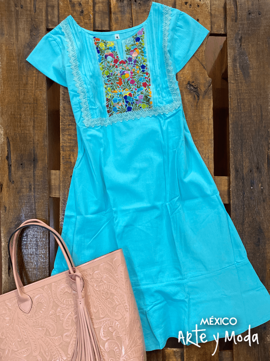 Vestido Español Sastre - MÉXICO ARTE Y MODA - Vestido Bordado