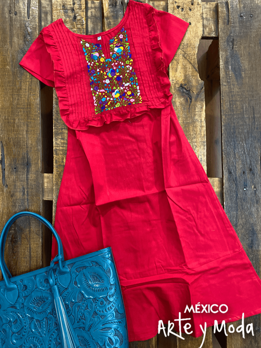 Vestido Español Sastre - MÉXICO ARTE Y MODA - Vestido Bordado