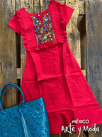 Vestido Español Sastre - MÉXICO ARTE Y MODA - Vestido Bordado