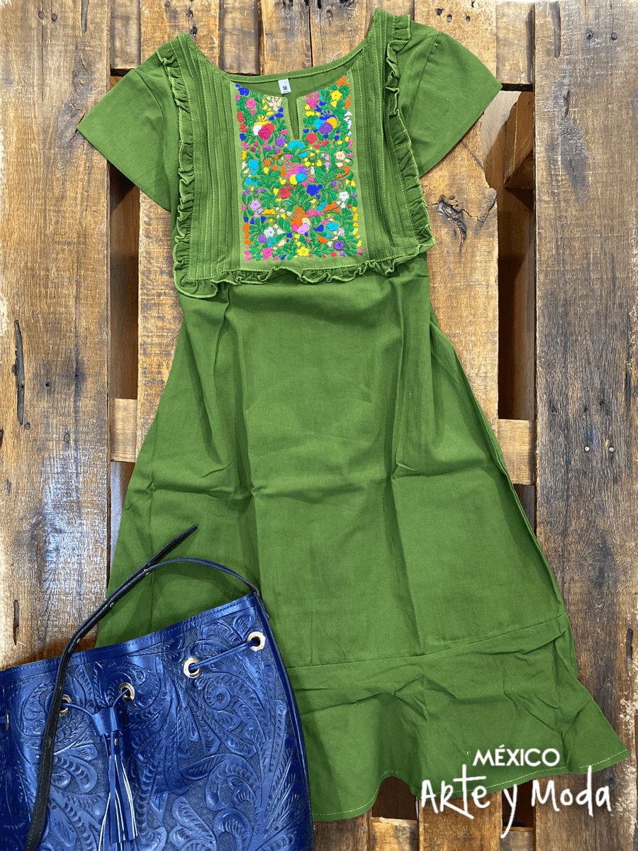 Vestido Español Sastre - MÉXICO ARTE Y MODA - Vestido Bordado