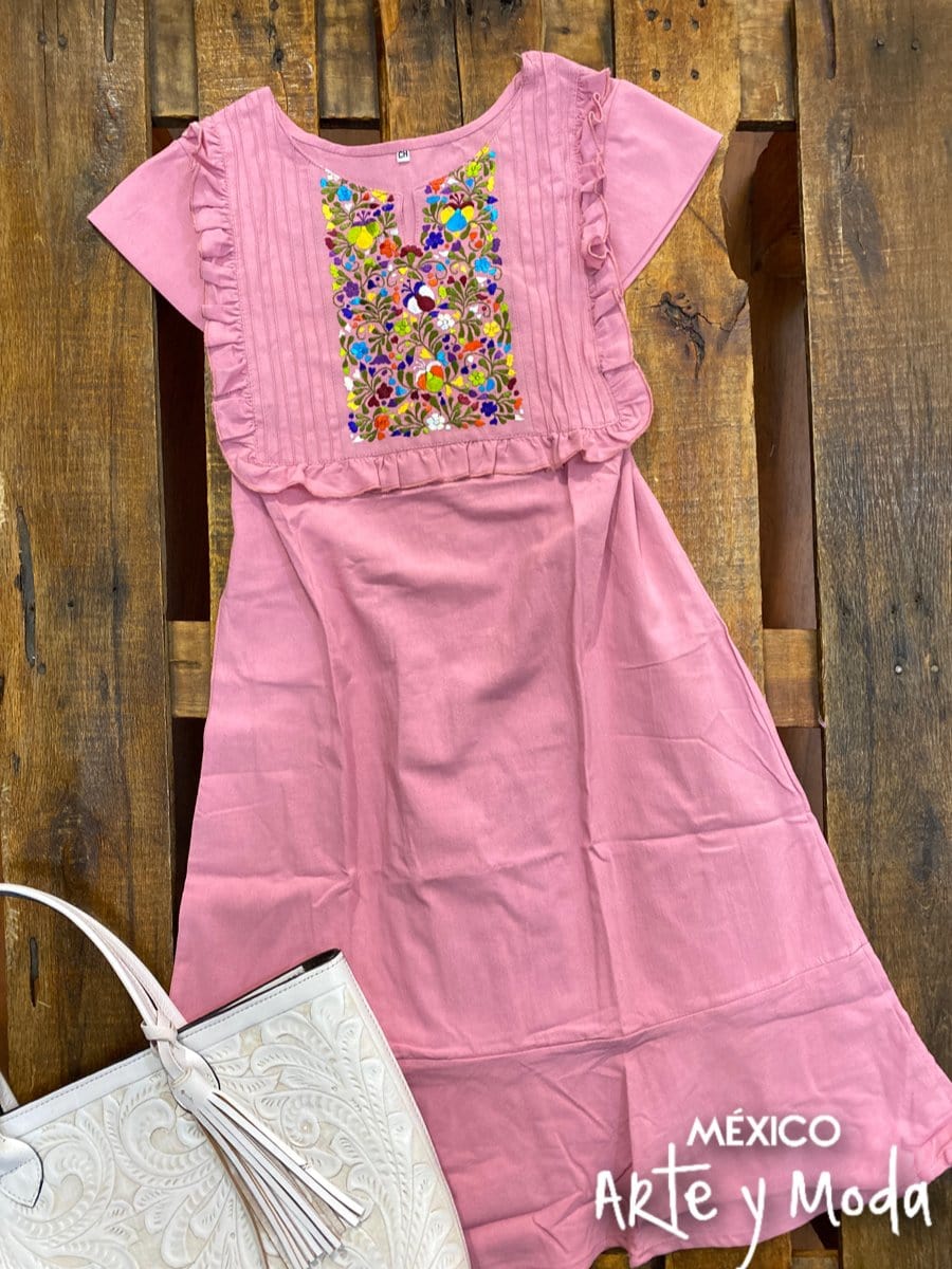 Vestido Español Sastre - MÉXICO ARTE Y MODA - Vestido Bordado