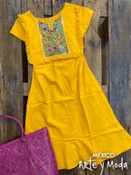 Vestido Español Sastre - MÉXICO ARTE Y MODA - Vestido Bordado