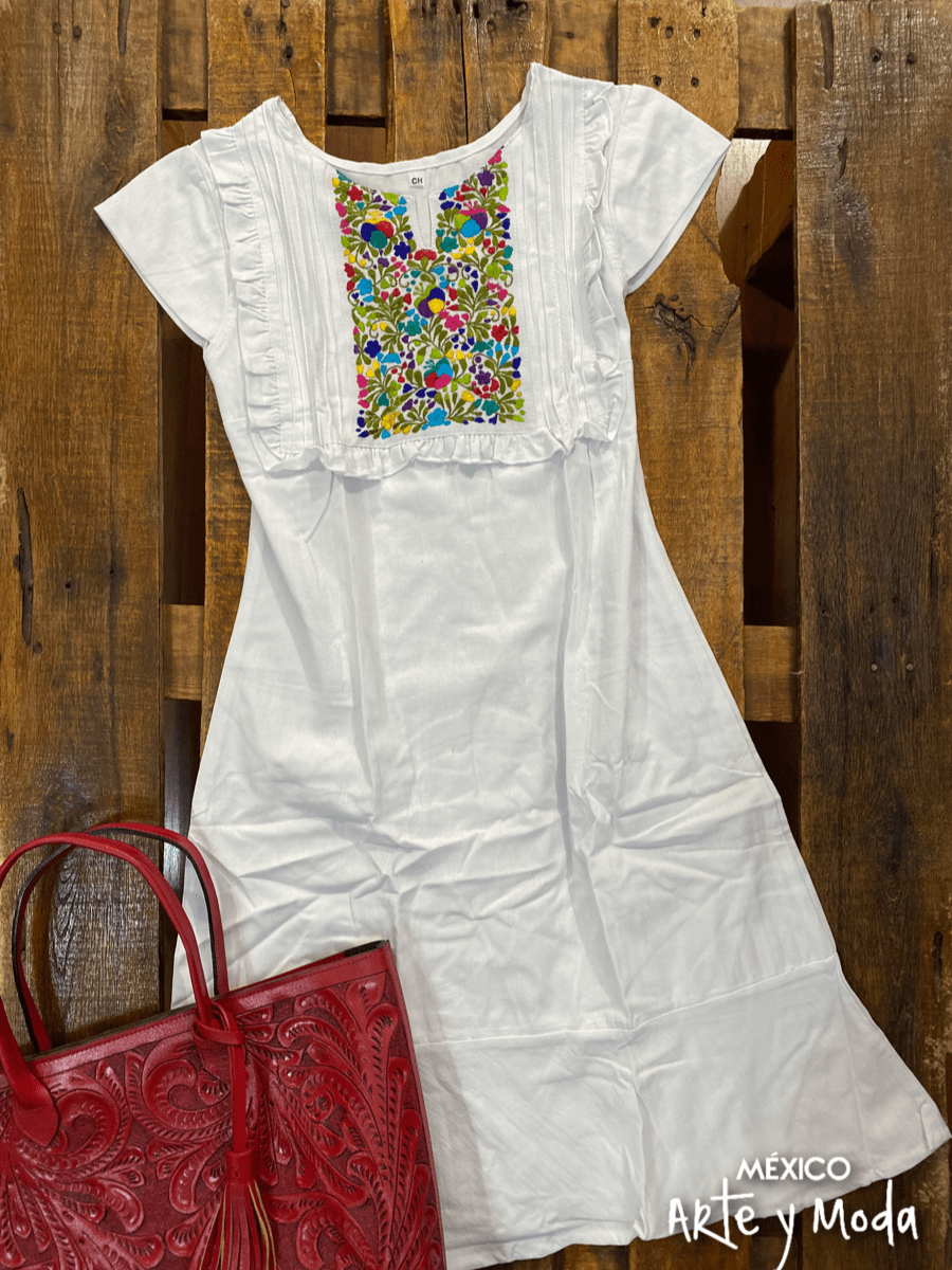 Vestido Español Sastre - MÉXICO ARTE Y MODA - Vestido Bordado
