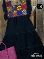 Vestido Estrella Rayon - MÉXICO ARTE Y MODA - Vestido Bordado