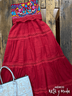Vestido Flor del Campo - MÉXICO ARTE Y MODA - Vestido Bordado