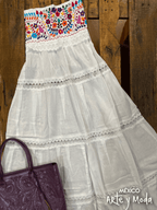Vestido Flor del Campo - MÉXICO ARTE Y MODA - Vestido Bordado