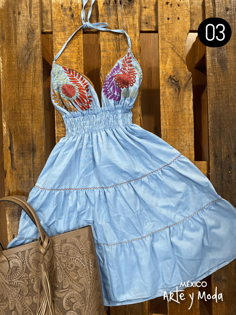 Vestido Halter Rococo - MÉXICO ARTE Y MODA - Vestidos