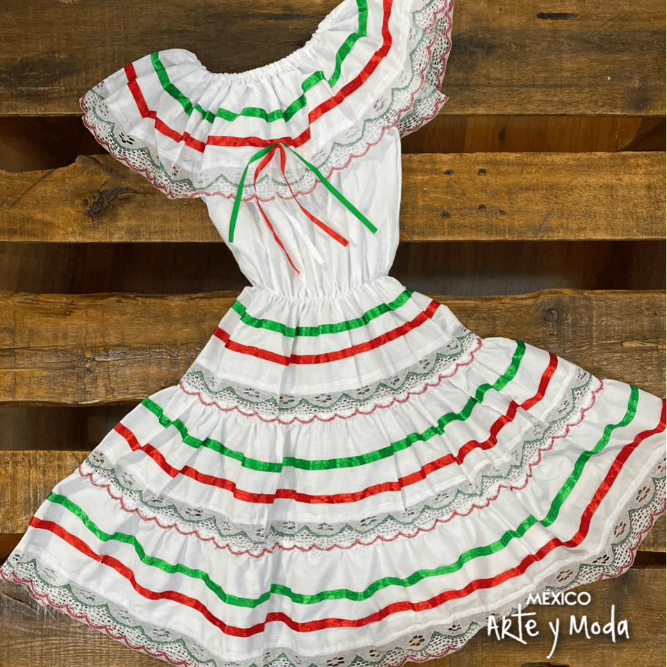 Vestido Infantil Patria - MÉXICO ARTE Y MODA - Vestido Infantil