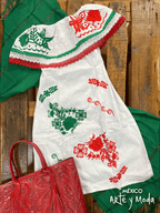 Vestido Kimono Patria - MÉXICO ARTE Y MODA - Vestido Bordado