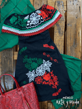 Vestido Kimono Patria - MÉXICO ARTE Y MODA - Vestido Bordado