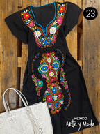 Vestido Kimono Tradicional - MÉXICO ARTE Y MODA - Vestido Bordado