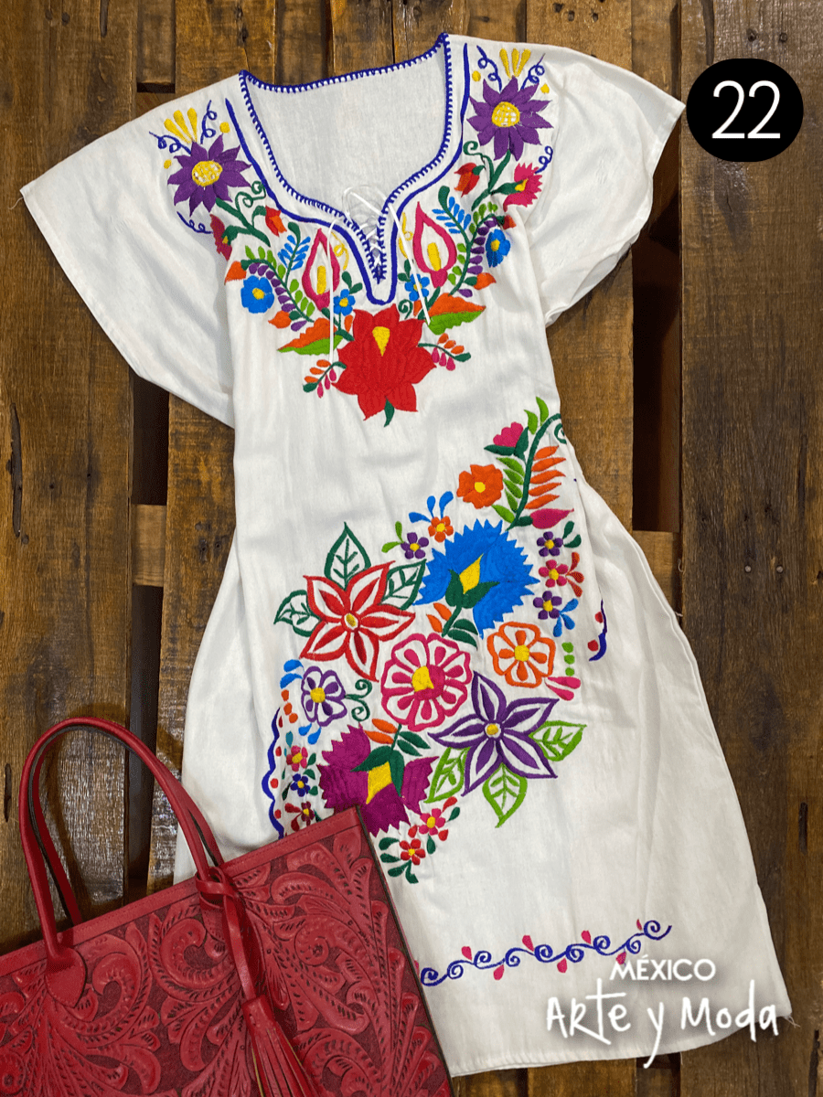Vestido Kimono Tradicional - MÉXICO ARTE Y MODA - Vestido Bordado